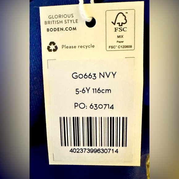 Mini Boden Kids 5-6Y Long Sleeve Navy Blue Tee - Picture 6 of 6